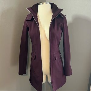 Maroon raincoat